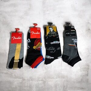 Pink Floyd, Elvis Presley and Fender Casual Socks 5 - Black, Gray, Red
